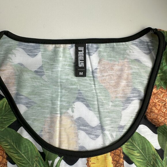 ST33LE - Pineapple Chevron Stretch Jersey Tank Top (M) - Picture 6 of 10